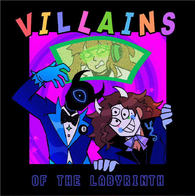 album art for pom fizz's album'villains of the labyinth'